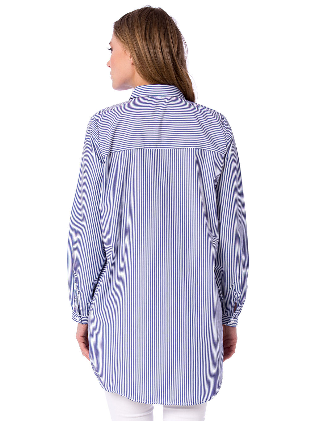 Beyaz-Açık Gri-Koyu Mavi Tunik-1