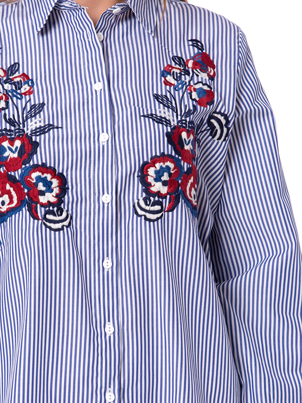 Beyaz-Açık Gri-Koyu Mavi Tunik-3