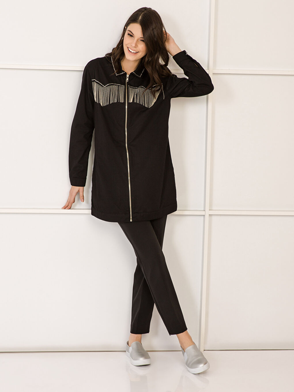 Yeni Siyah Jean Ceket