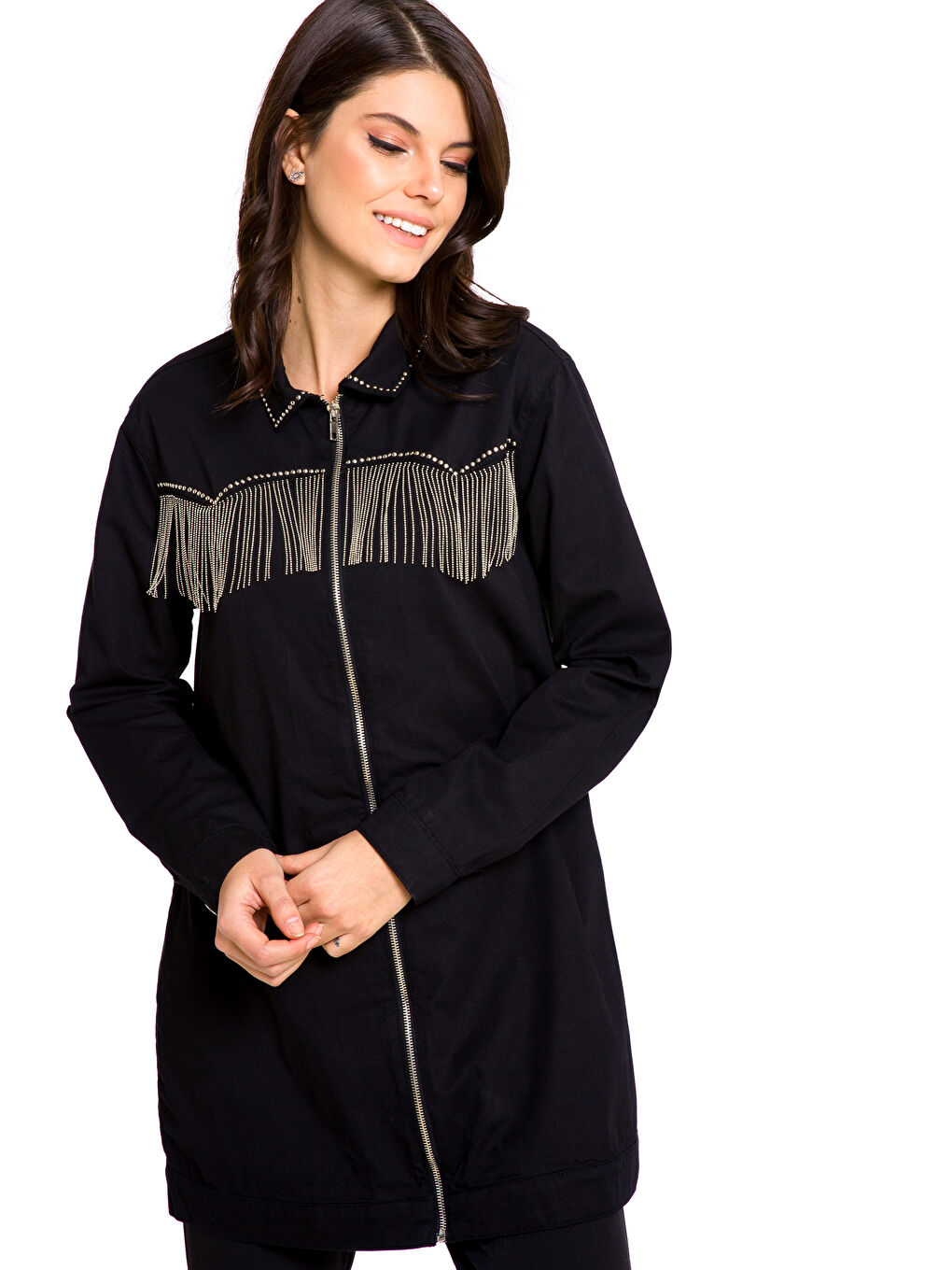 Yeni Siyah Jean Ceket-1