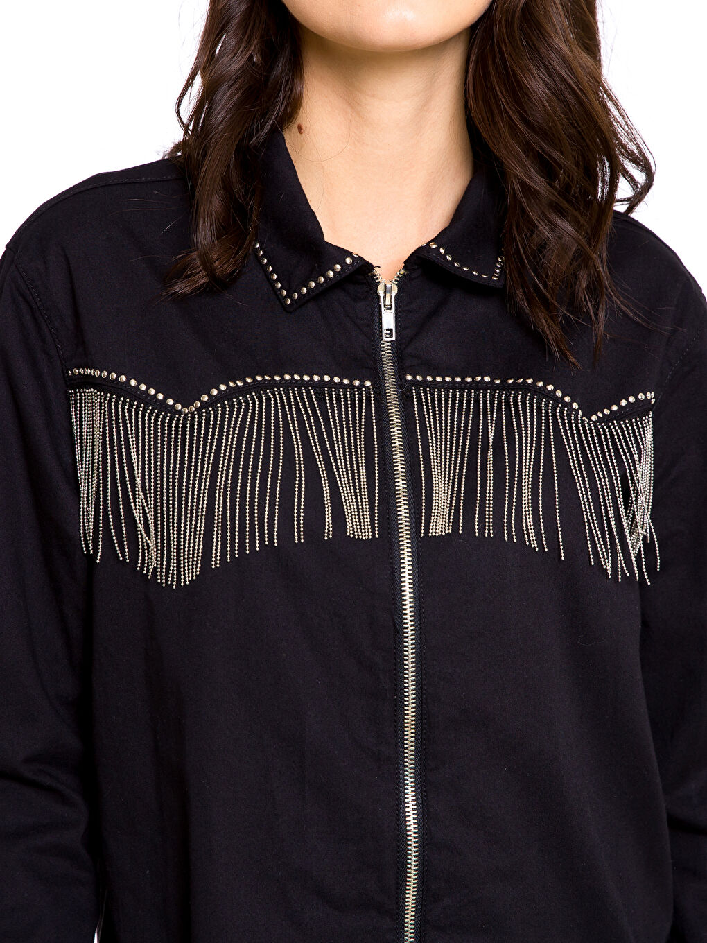 Yeni Siyah Jean Ceket-4