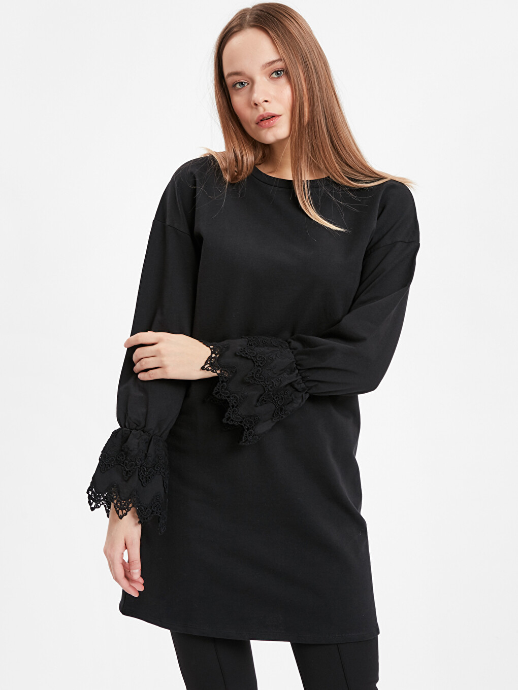 chinese dress ladies Simlu Womens Black Tunic Dress with Short Sleeves, Tshirt Dress with  Pockets Black Small at Amazon Women's Clothing store main image 0