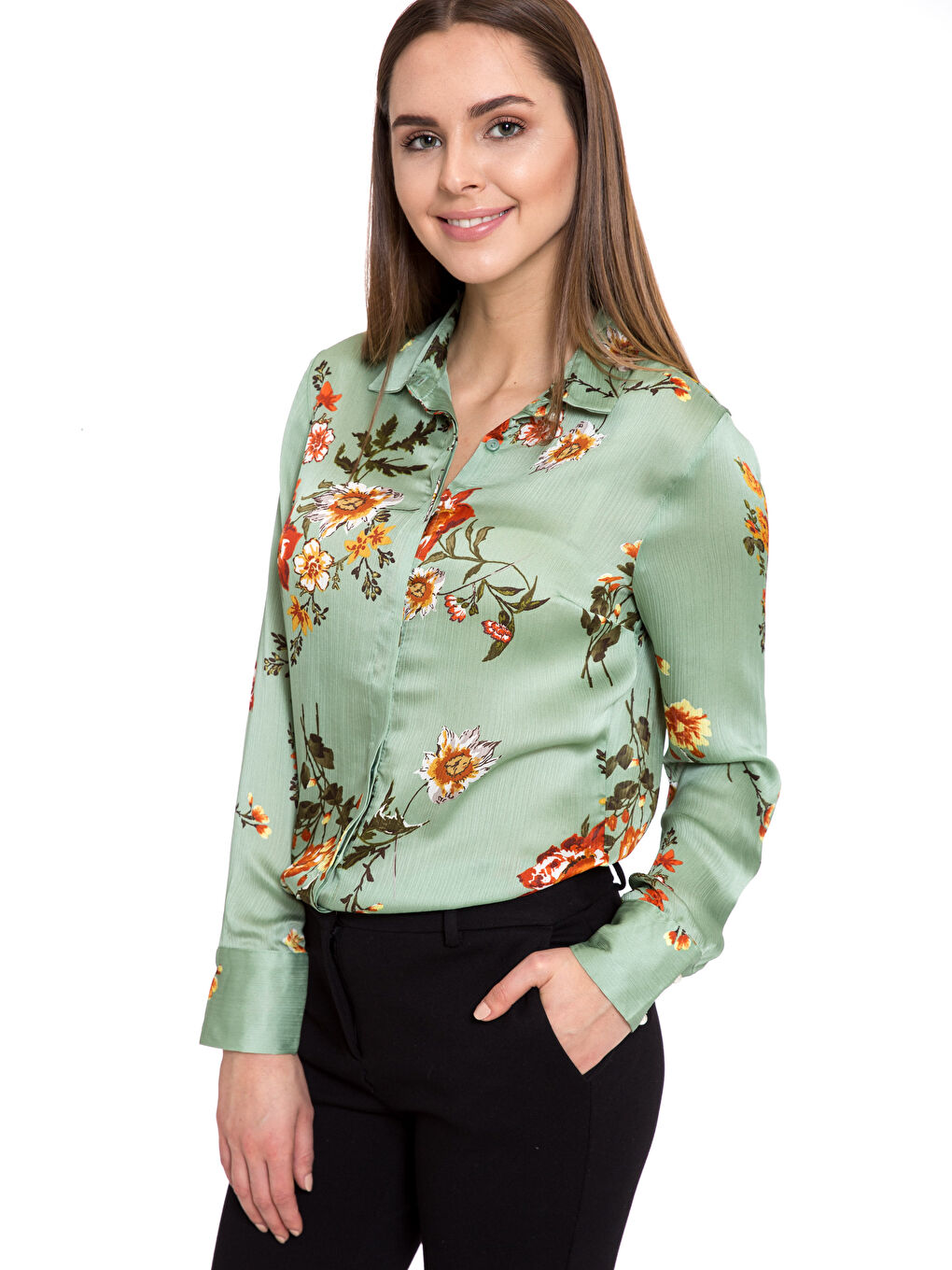 Nane Yeşili Bsk Gömlek