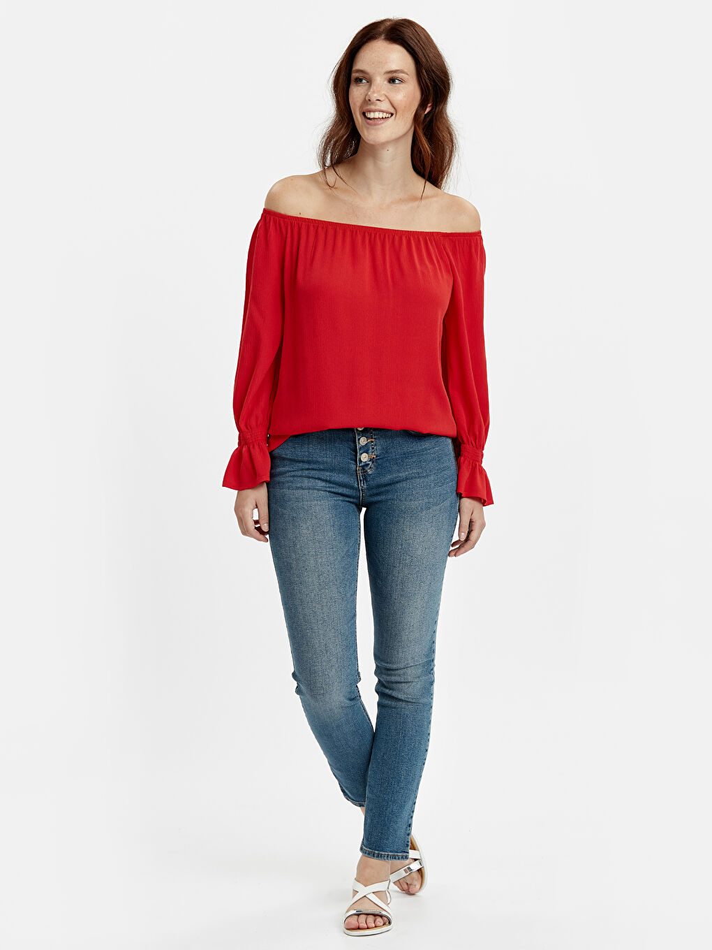 Woman RED Blouse-2