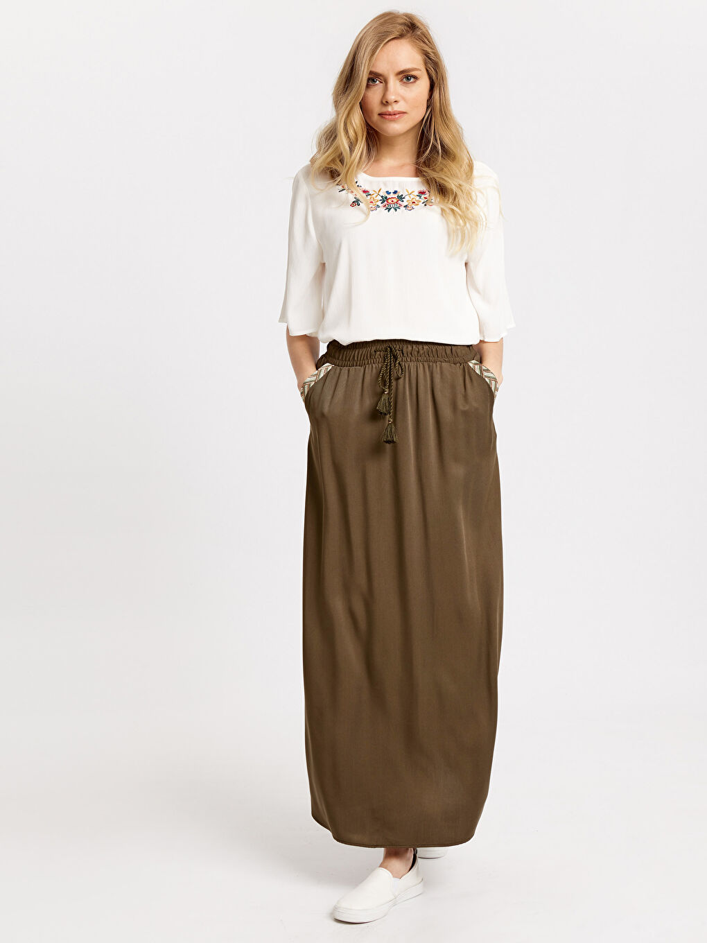 Woman KHAKI Skirt