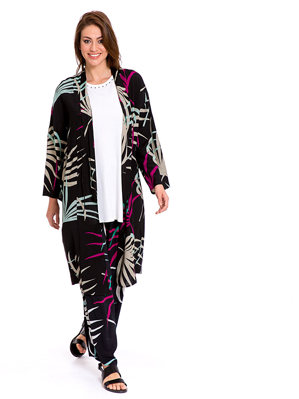 Siyah Baskılı Pantolon