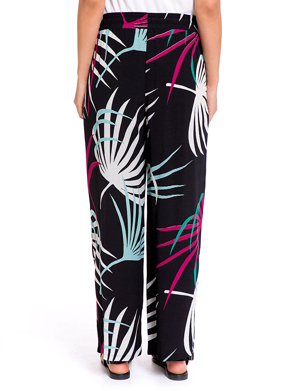 Siyah Baskılı Pantolon-2