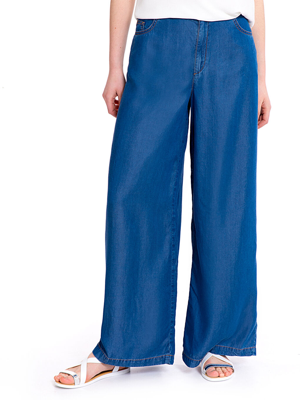 Orta İndigo Rodeo Jean Pantolon-1