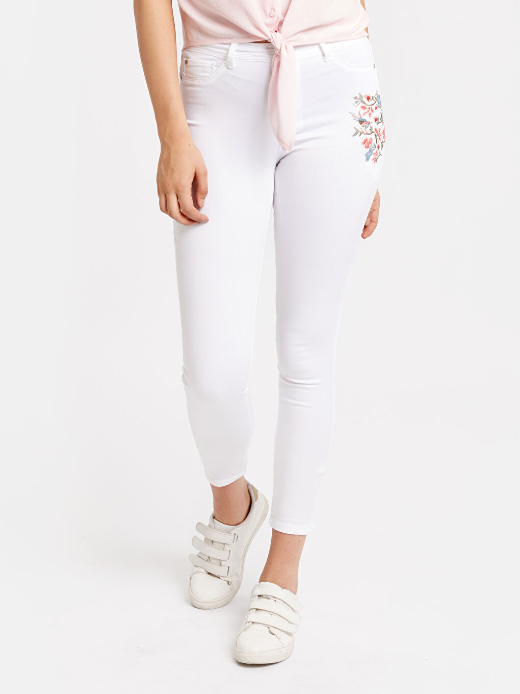 Optik Beyaz Pantolon-1