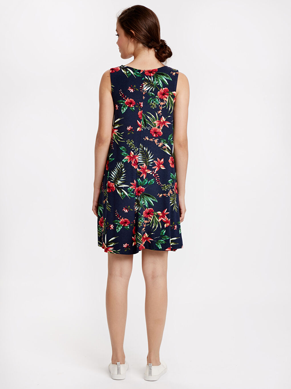 Женщины Синий Платье-1