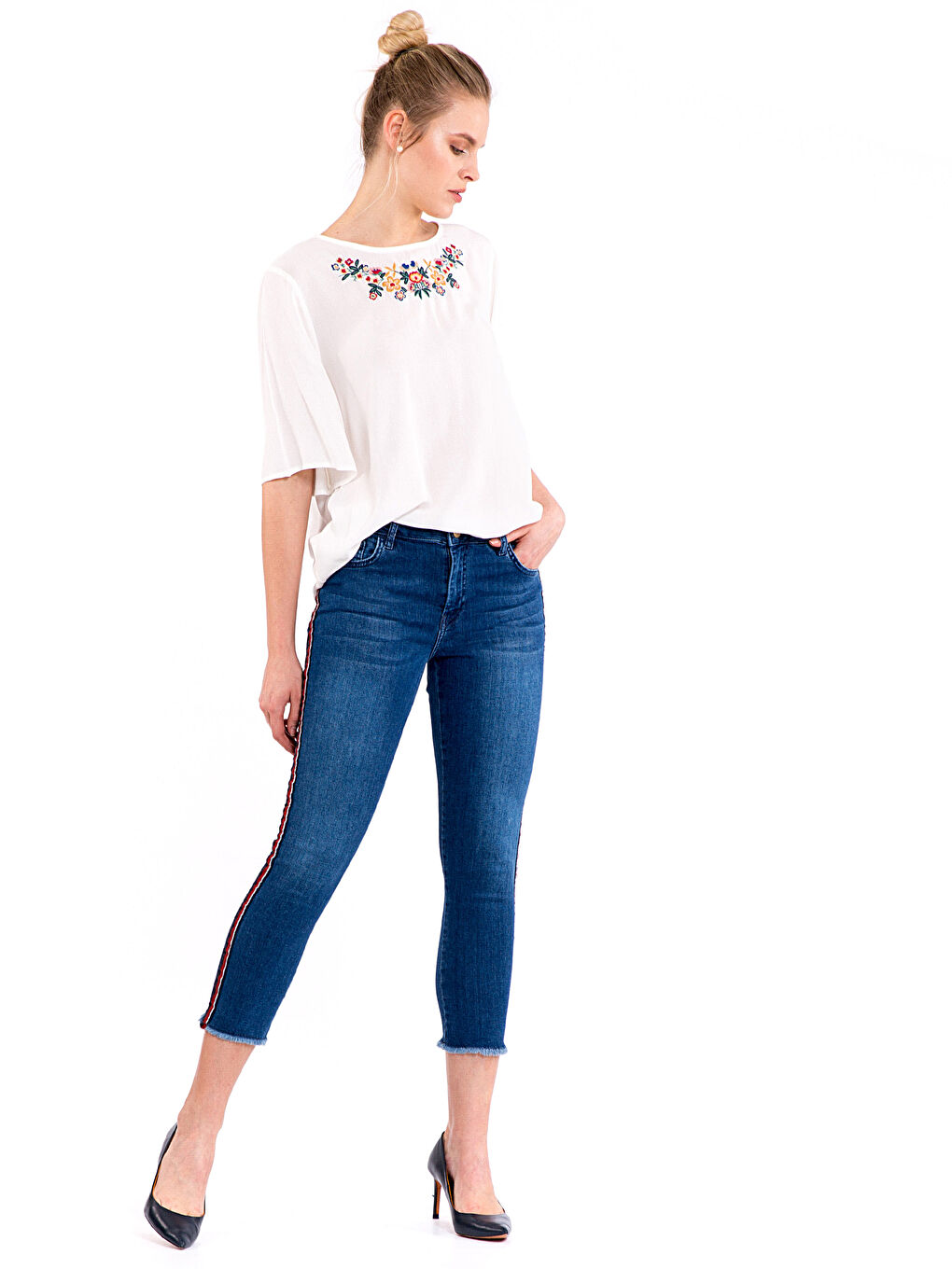 Orta İndigo Rodeo Jean Pantolon