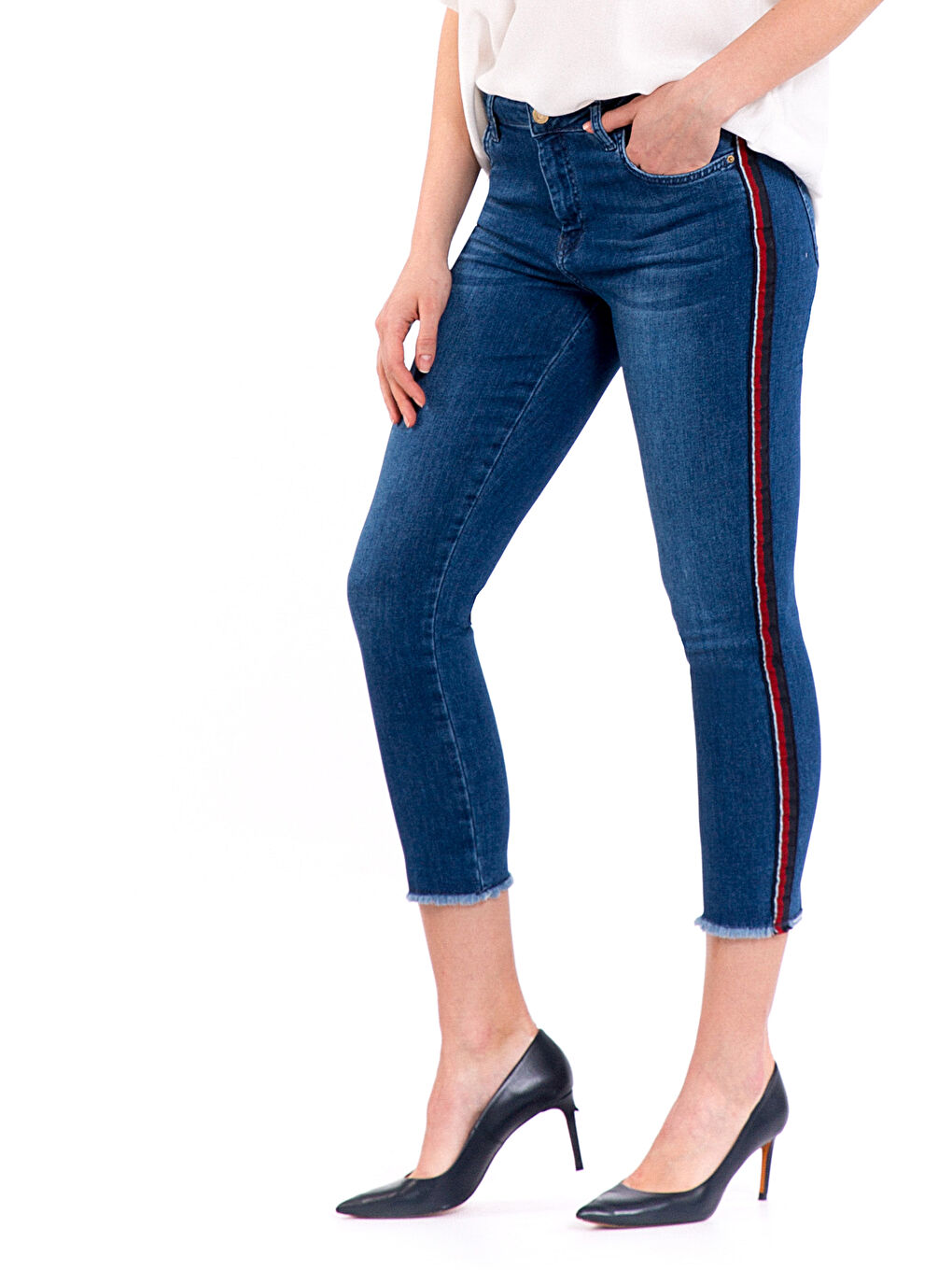 Orta İndigo Rodeo Jean Pantolon-1