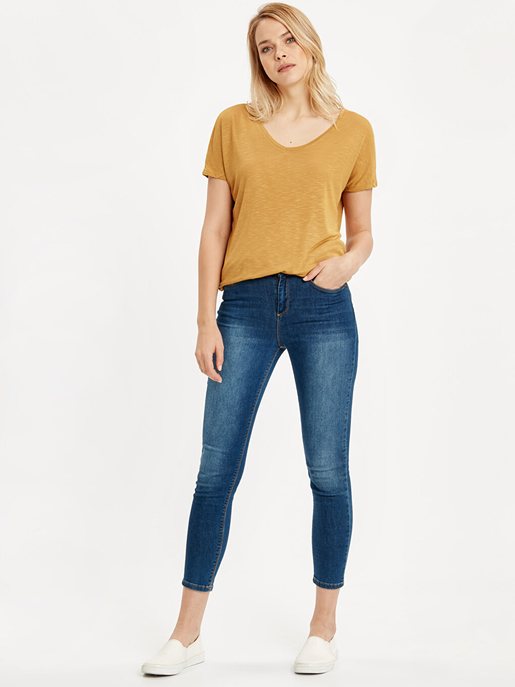 تيشيرت أصفر امرأة-2