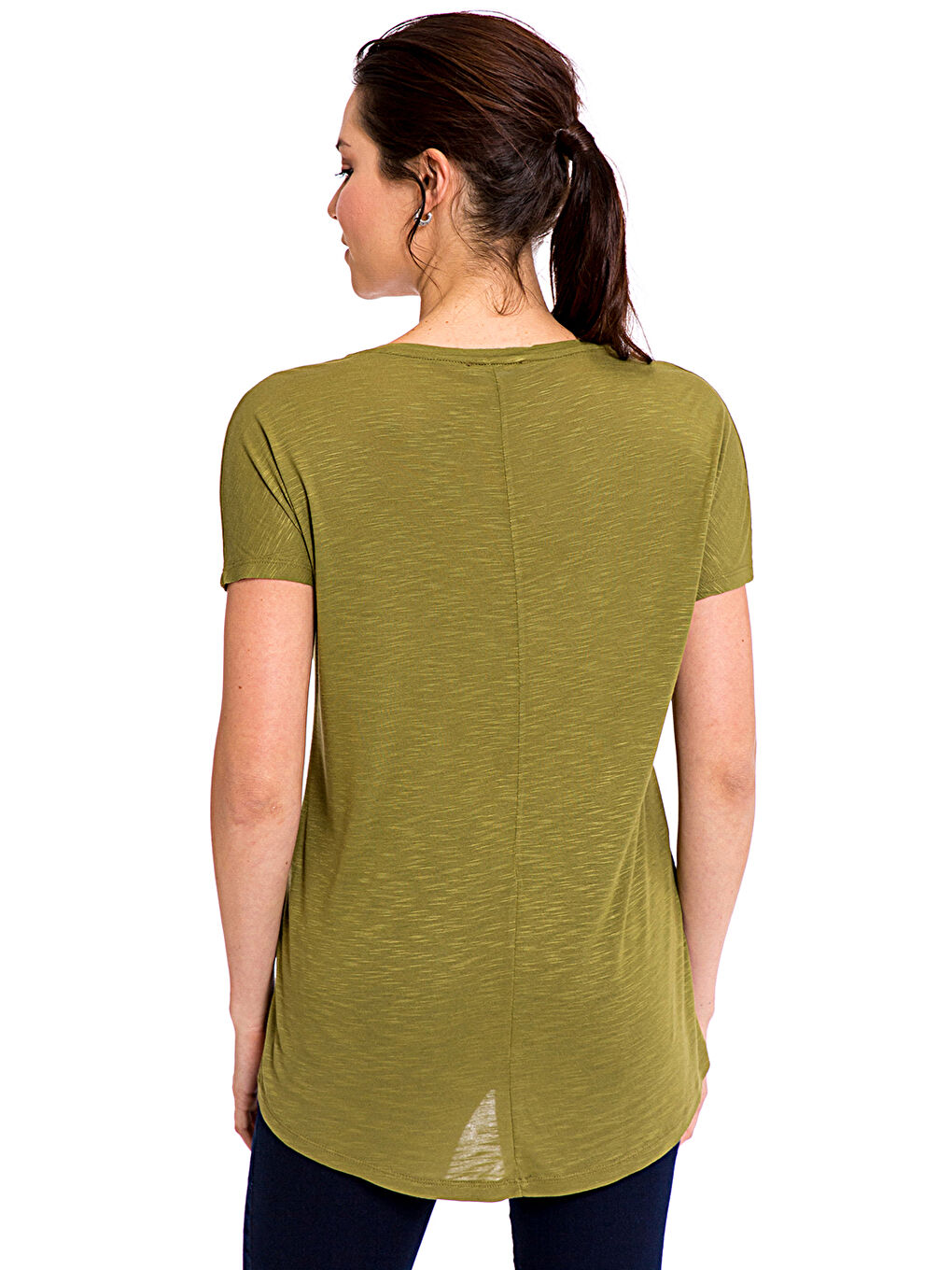 تي شيرت كاكي نساء-1