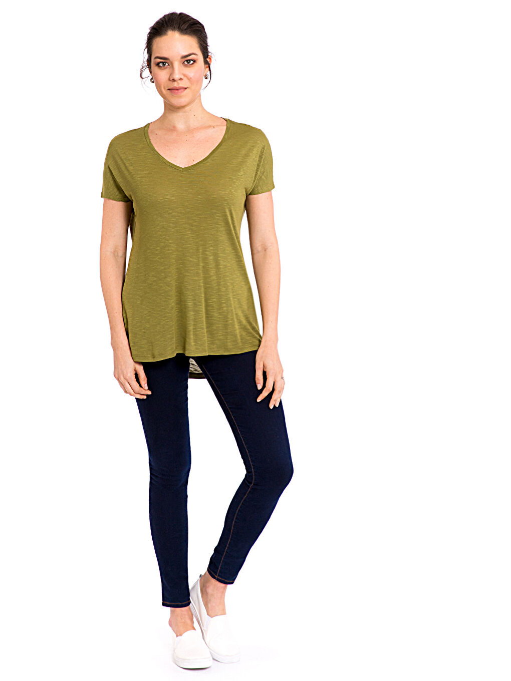 تي شيرت كاكي نساء-2