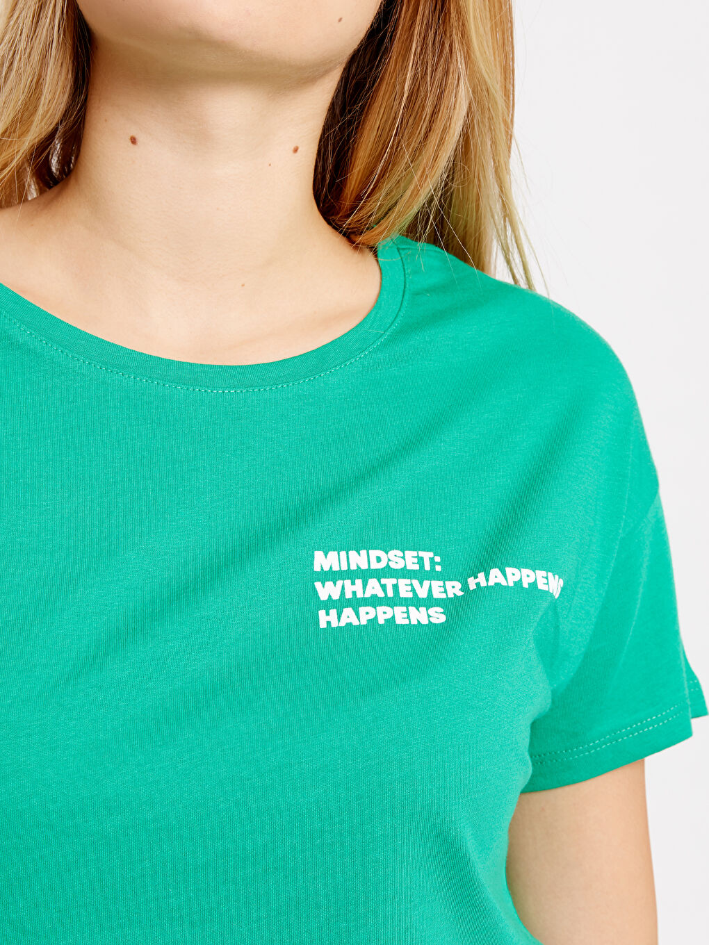LCW Vision Frau GRÜN T-Shirt -8SL881Z8-GSU