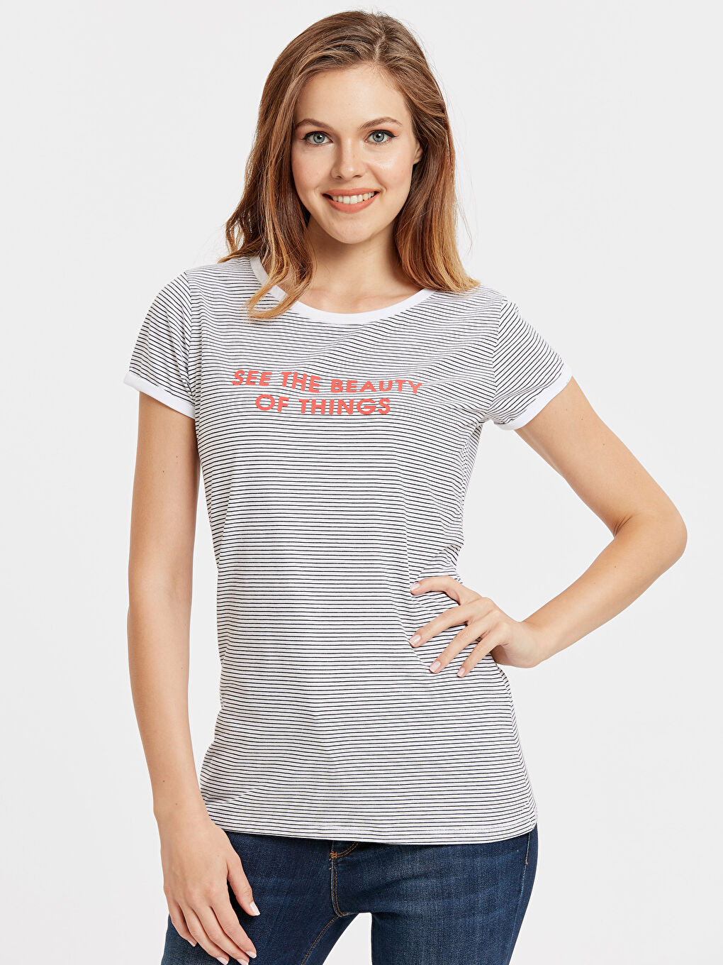 Siyah Çizgili Tişört