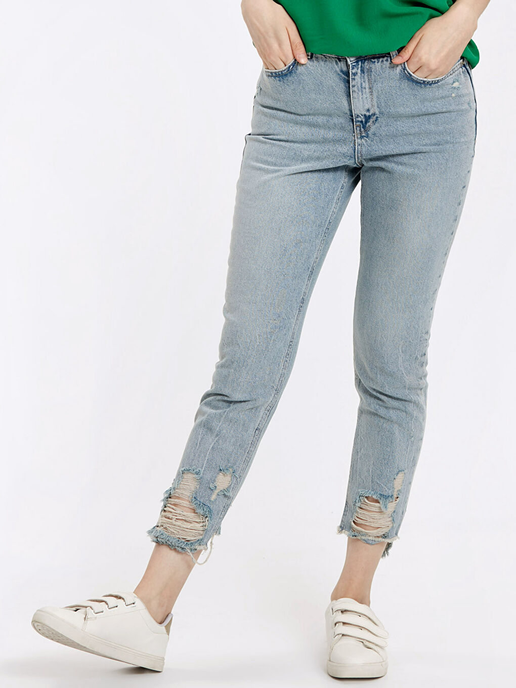 Açık İndigo Rodeo Jean Pantolon-1