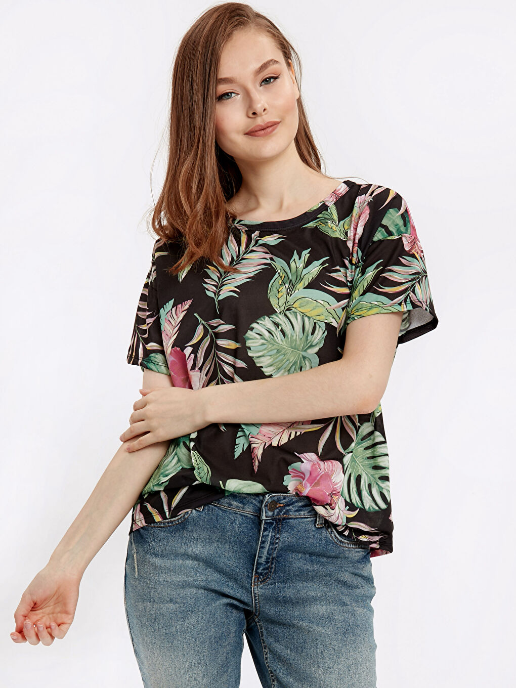 Ekru Baskılı Tişört