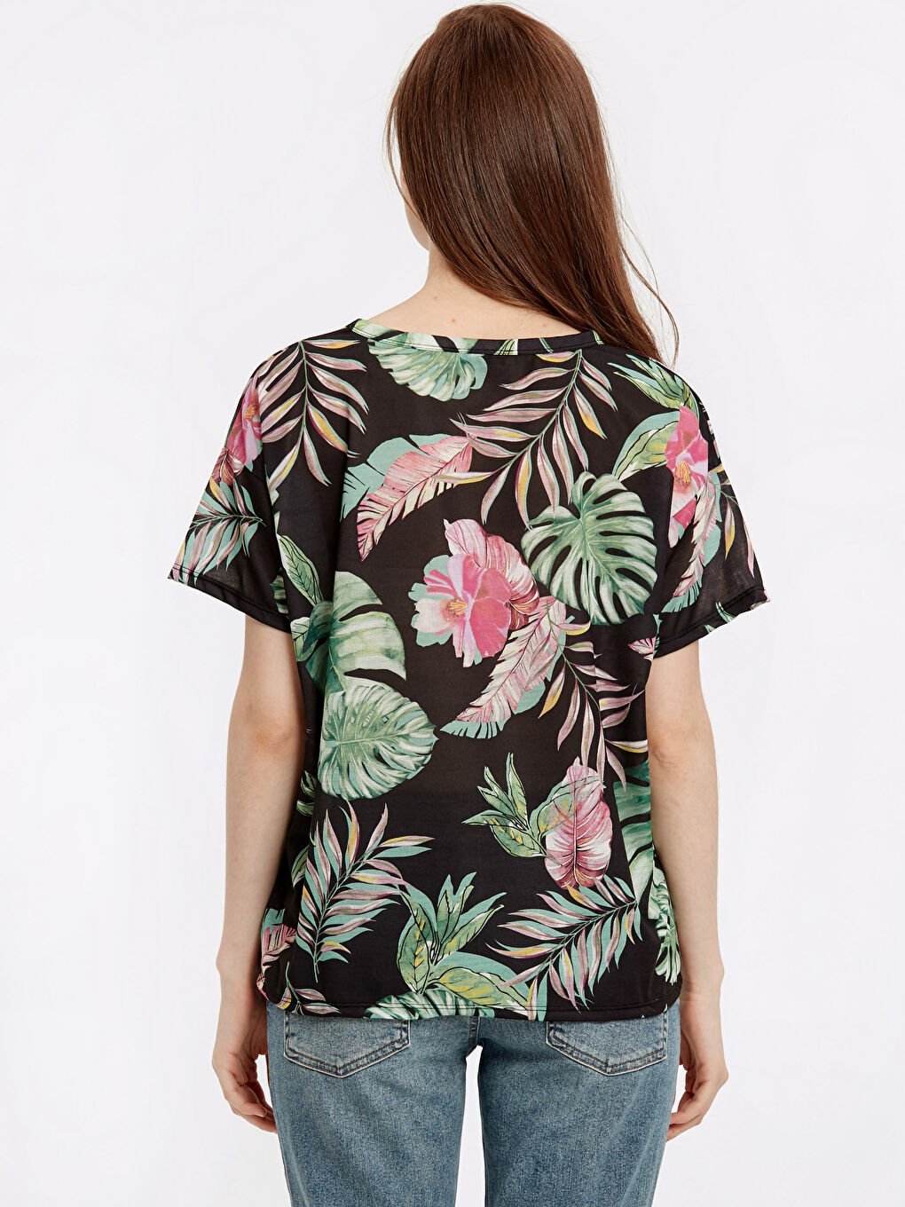 Ekru Baskılı Tişört-1