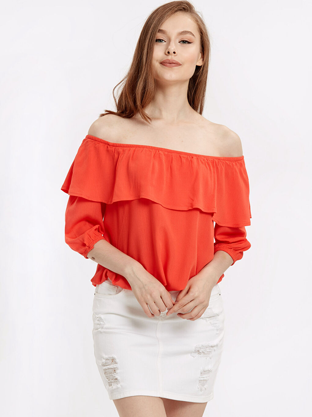 بلوزة برتقالي نساء