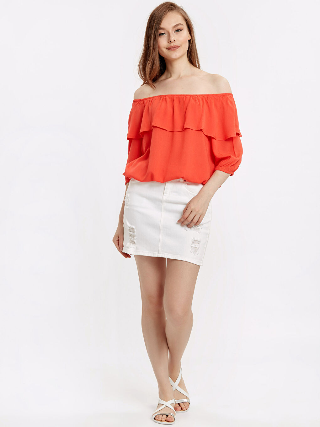 بلوزة برتقالي نساء-2