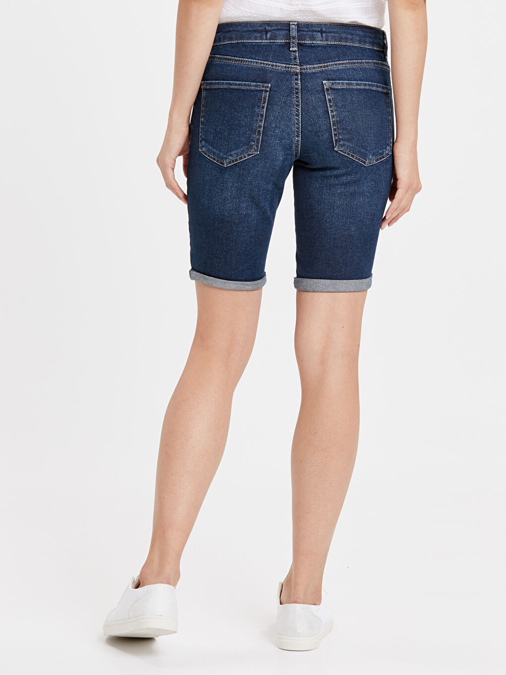 İndigo Kadın Jean Şort-2