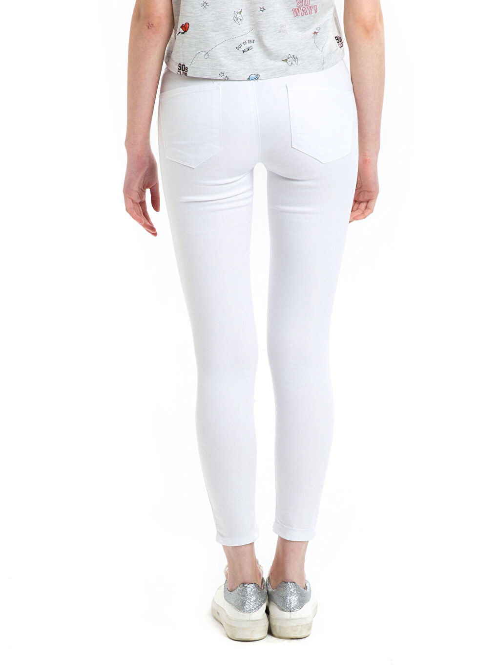 Beyaz Mercury Skinny Fit Kadın Jean-2