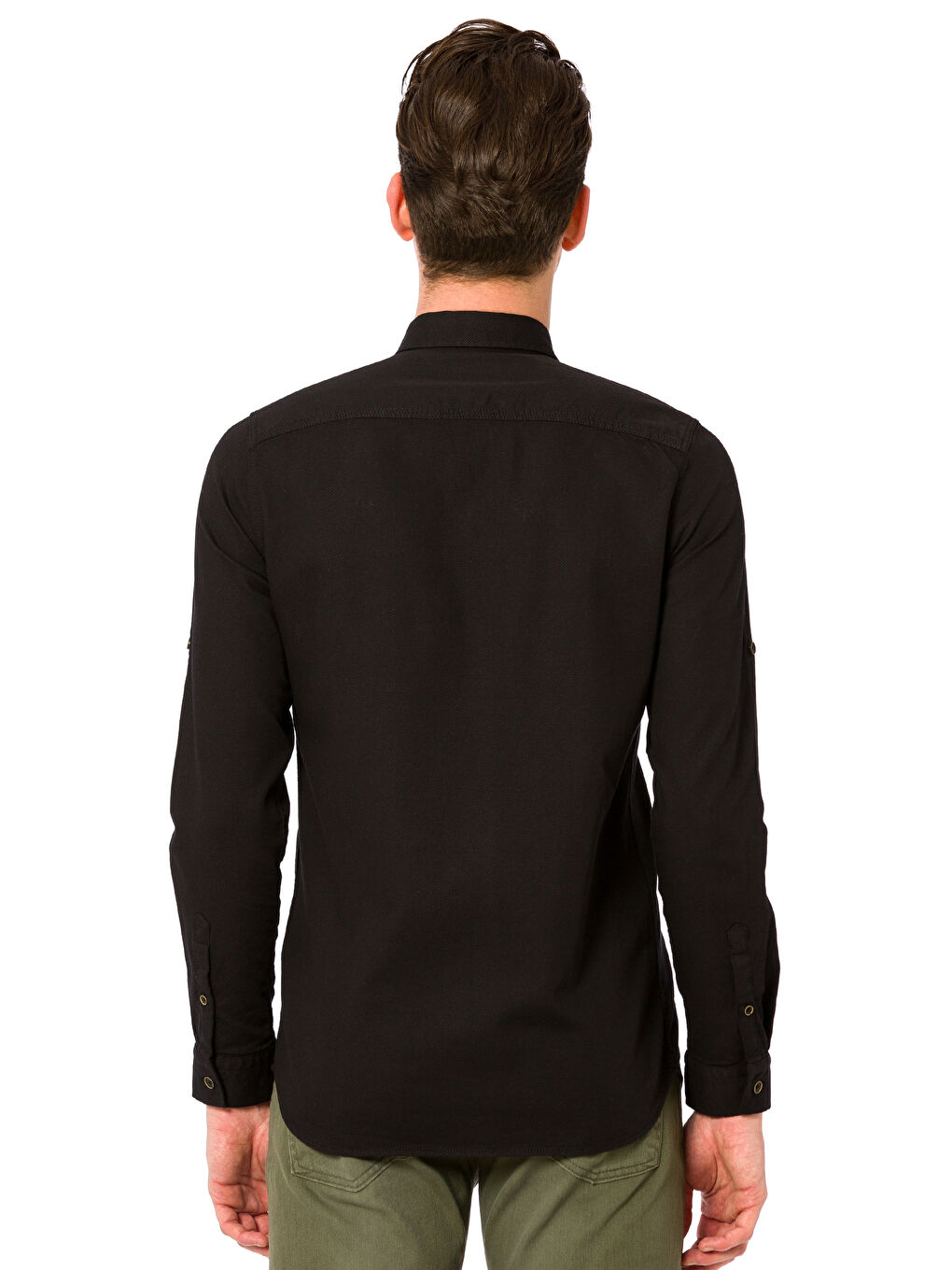 Extra Slim Fit Long Sleeve Twill Poplin Shirt-1