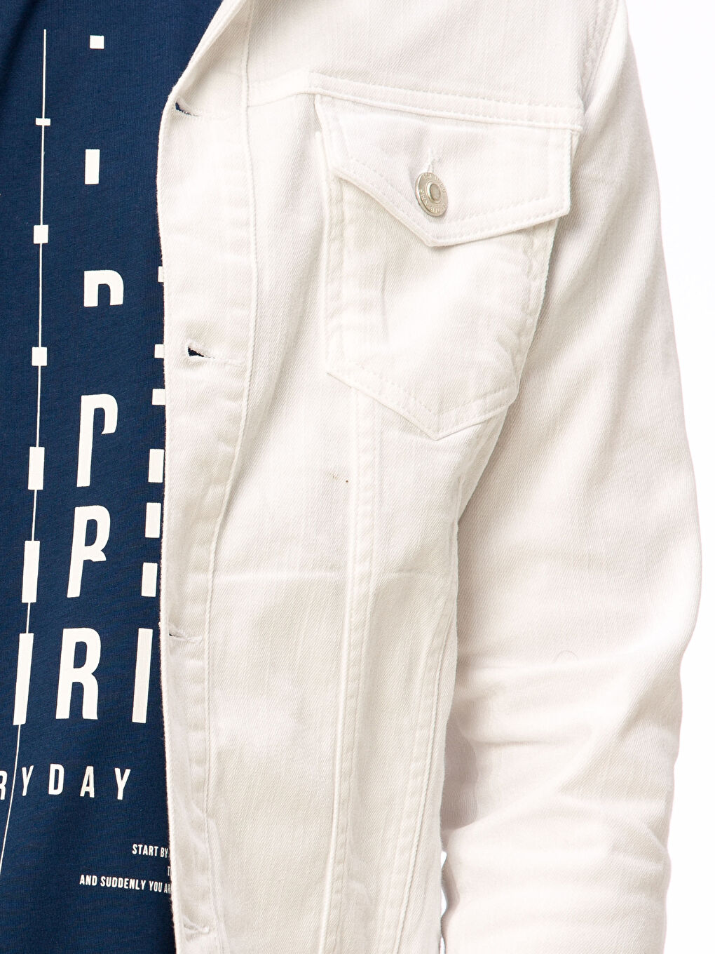 Man WHITE Denim Jacket-3