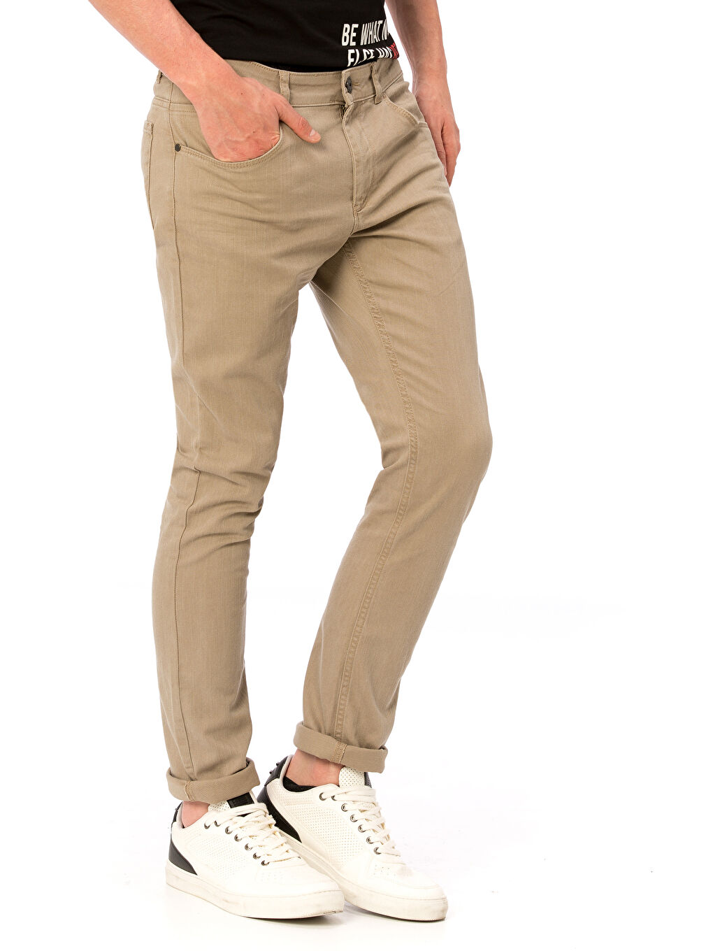 Бежевый Брюки-1