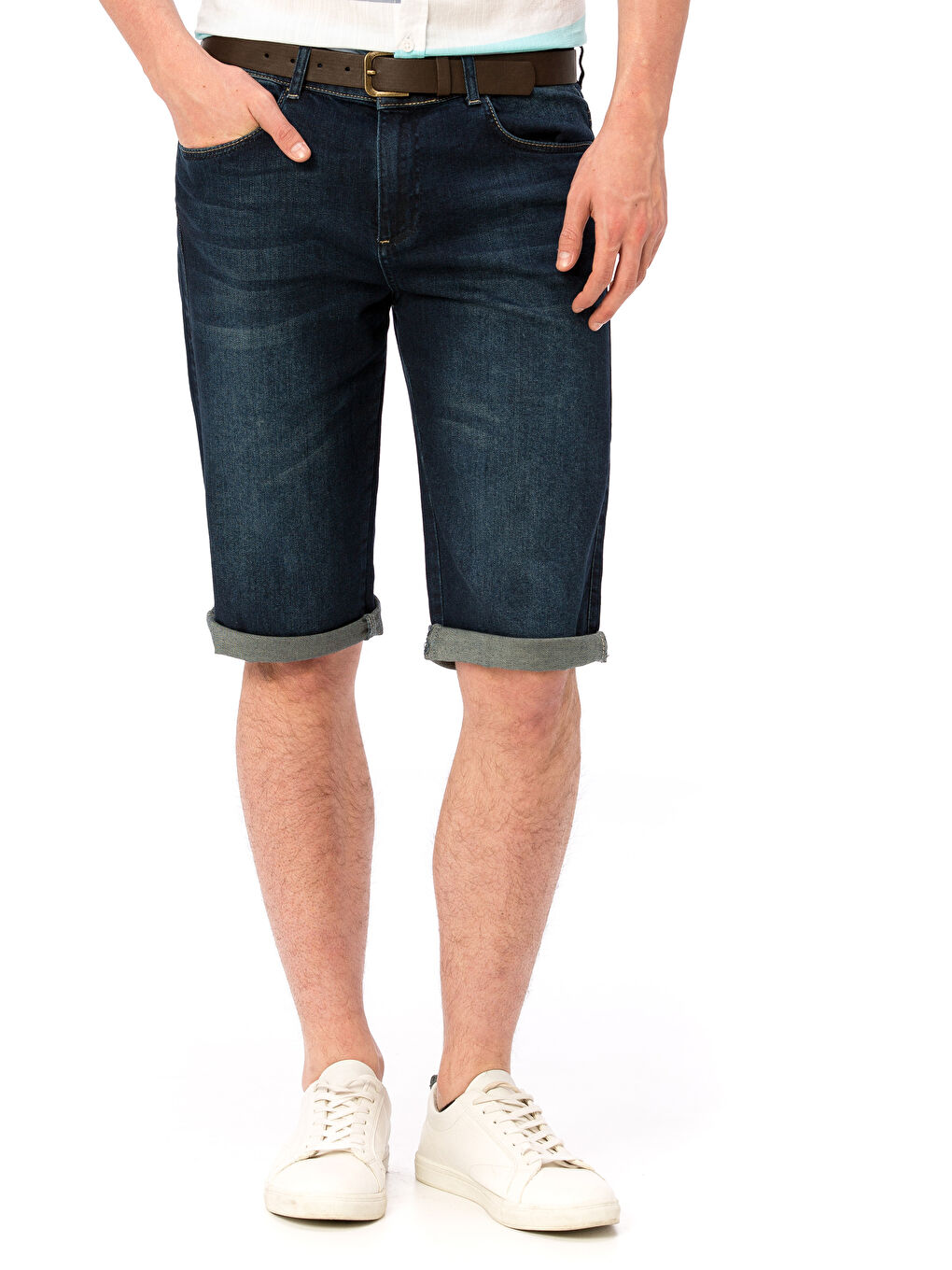 Man INDIGO Denim Shorts-1