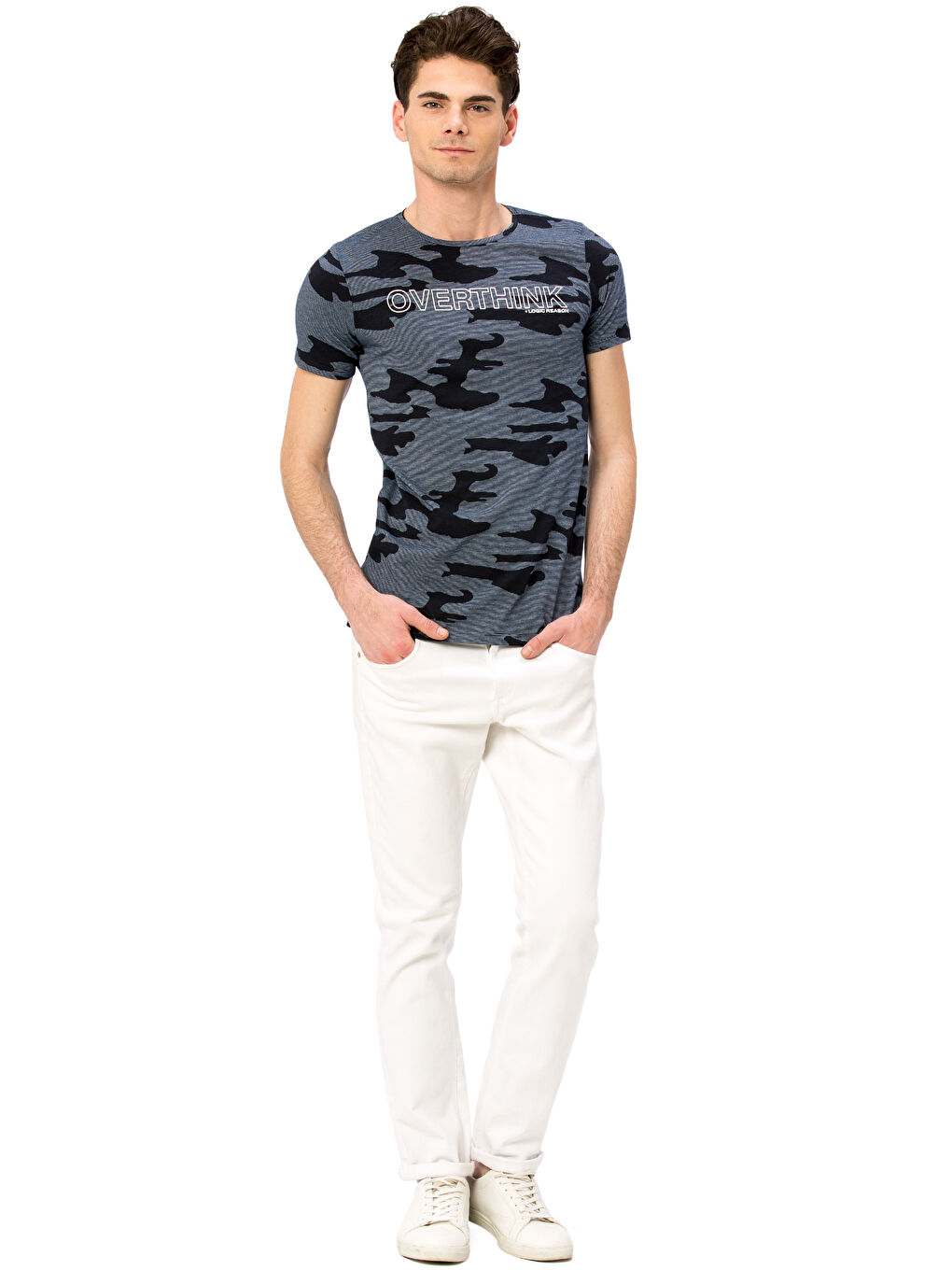 Lacivert Lacıvert Tişört-2