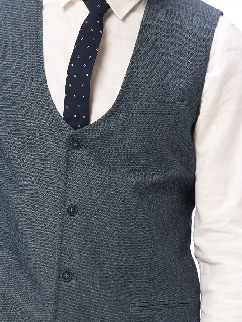 Açık Lacivert Yelek-4