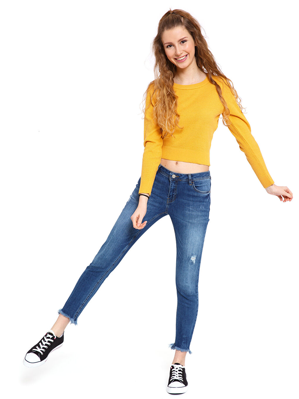 Crew Neck Regular Long Sleeve Women's Tricot Jumper-2
