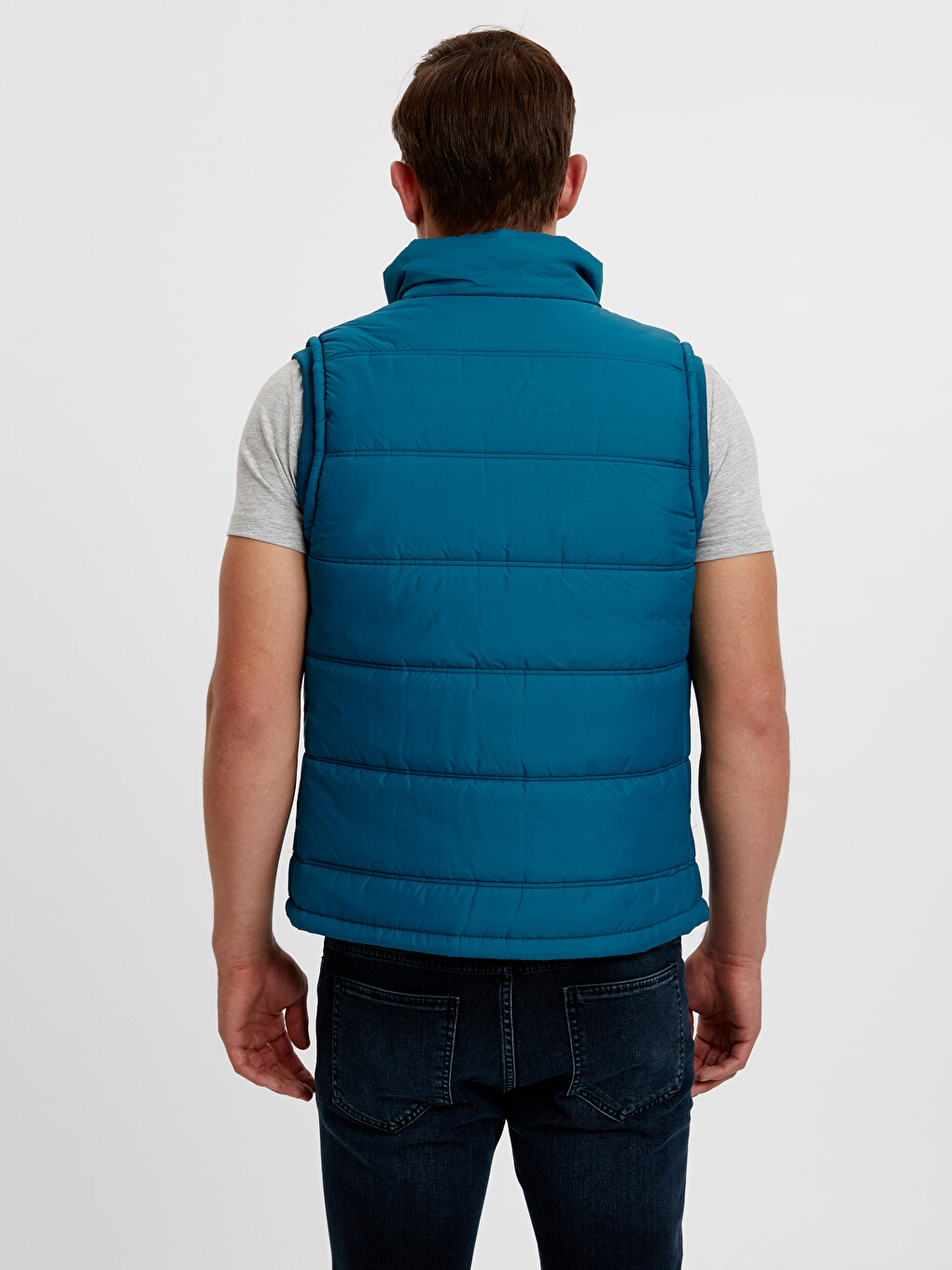 Man Blue Knit Gilet-1