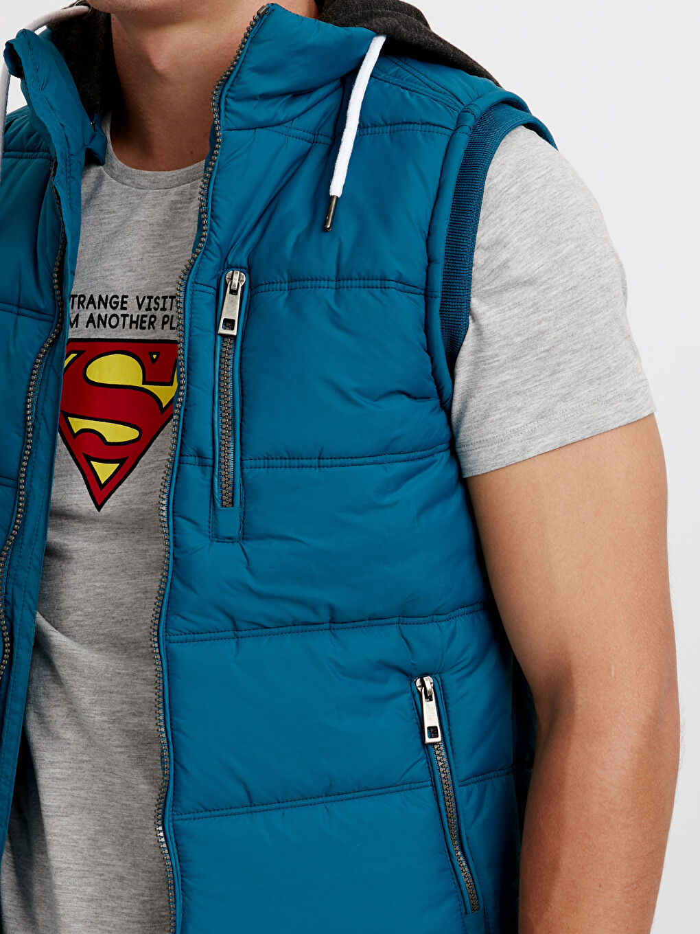Man Blue Knit Gilet-4