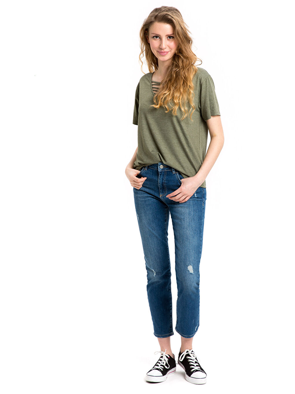 Haki Melanj Tişört-2