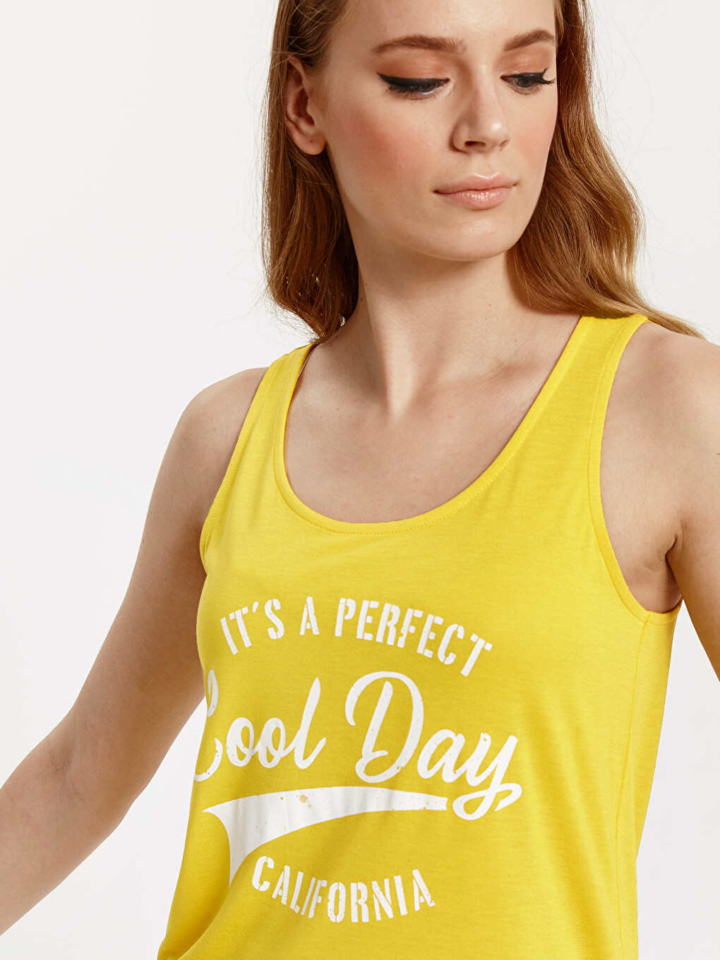 Woman Yellow Tank Top-3