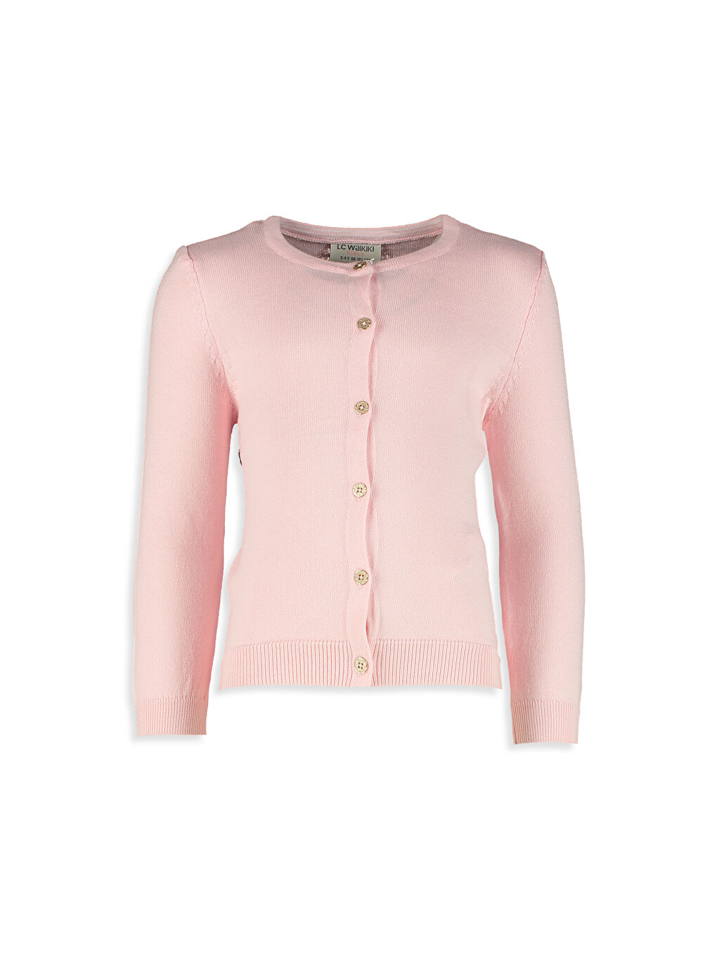 Pembe Bisiklet Yaka Kız Çocuk Hırka