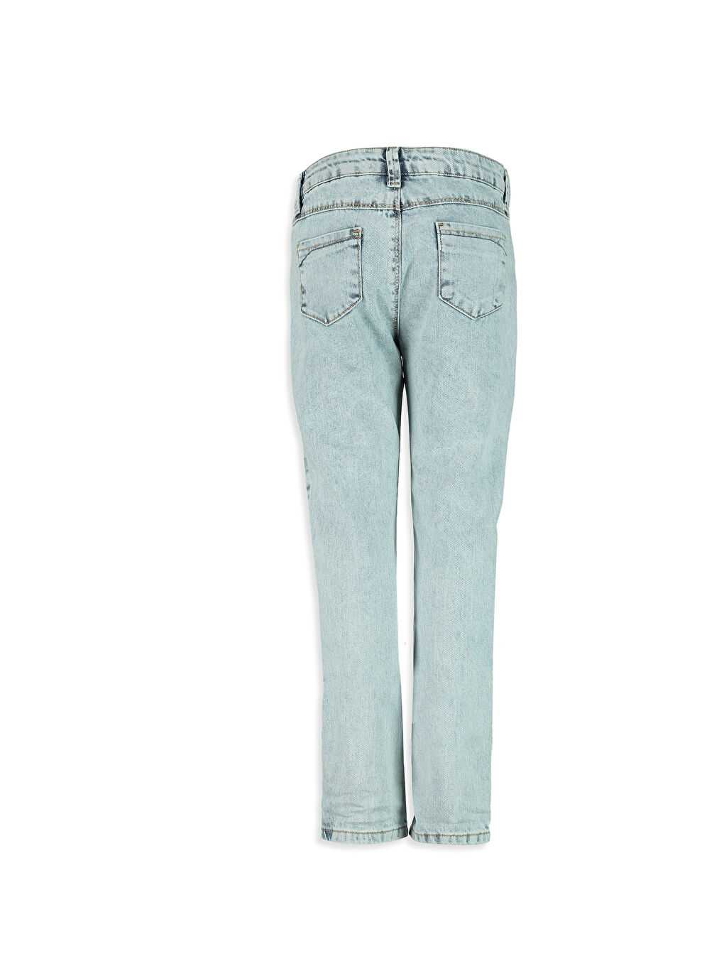 Mavi Asid Yıkamalı Jean Pantolon-2