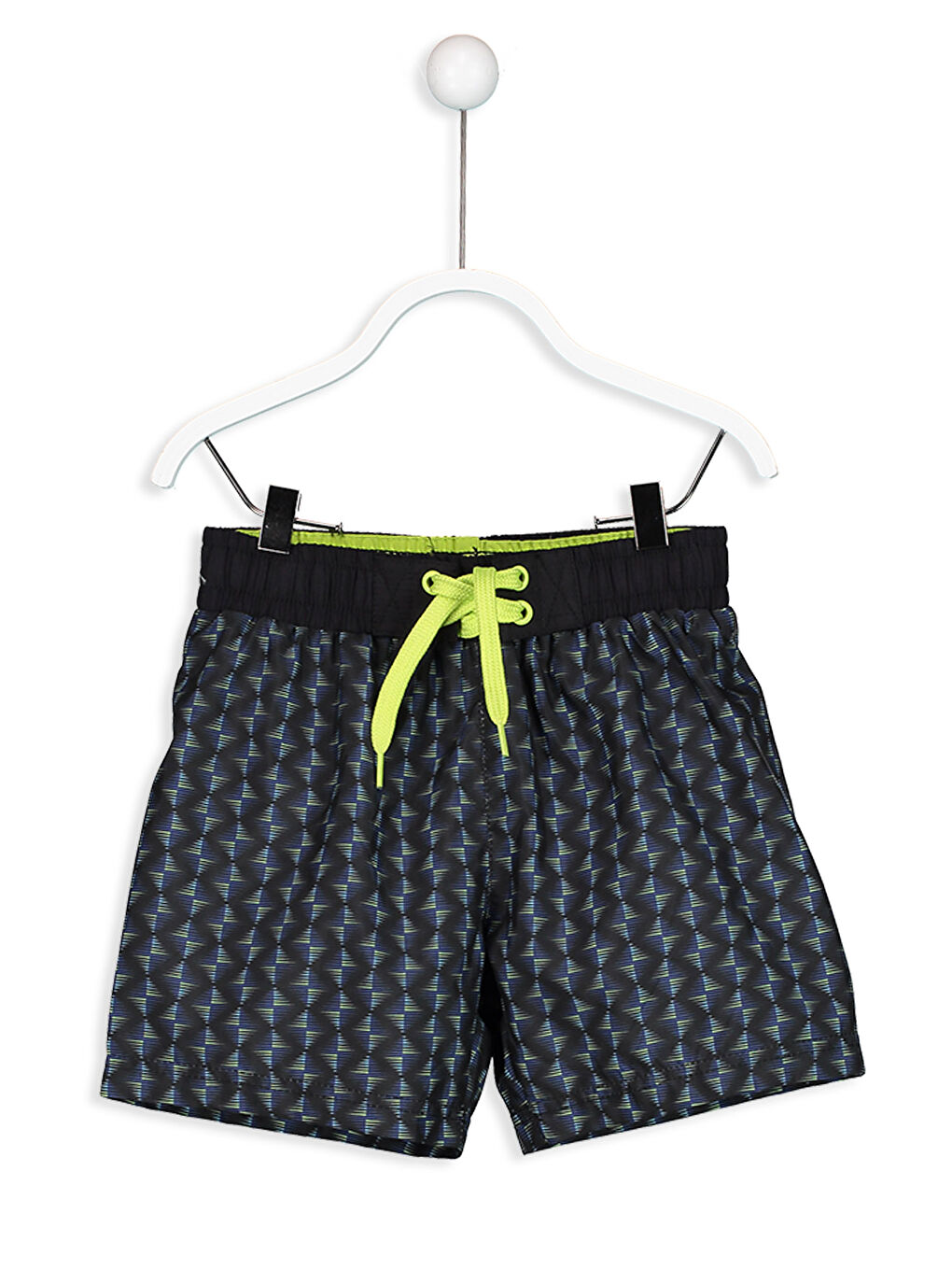 Lacivert Baskılı Yüzme Şort-2