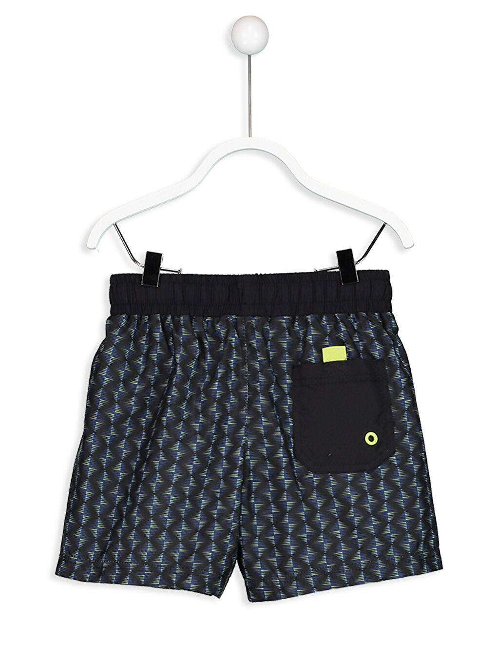 Lacivert Baskılı Yüzme Şort-3