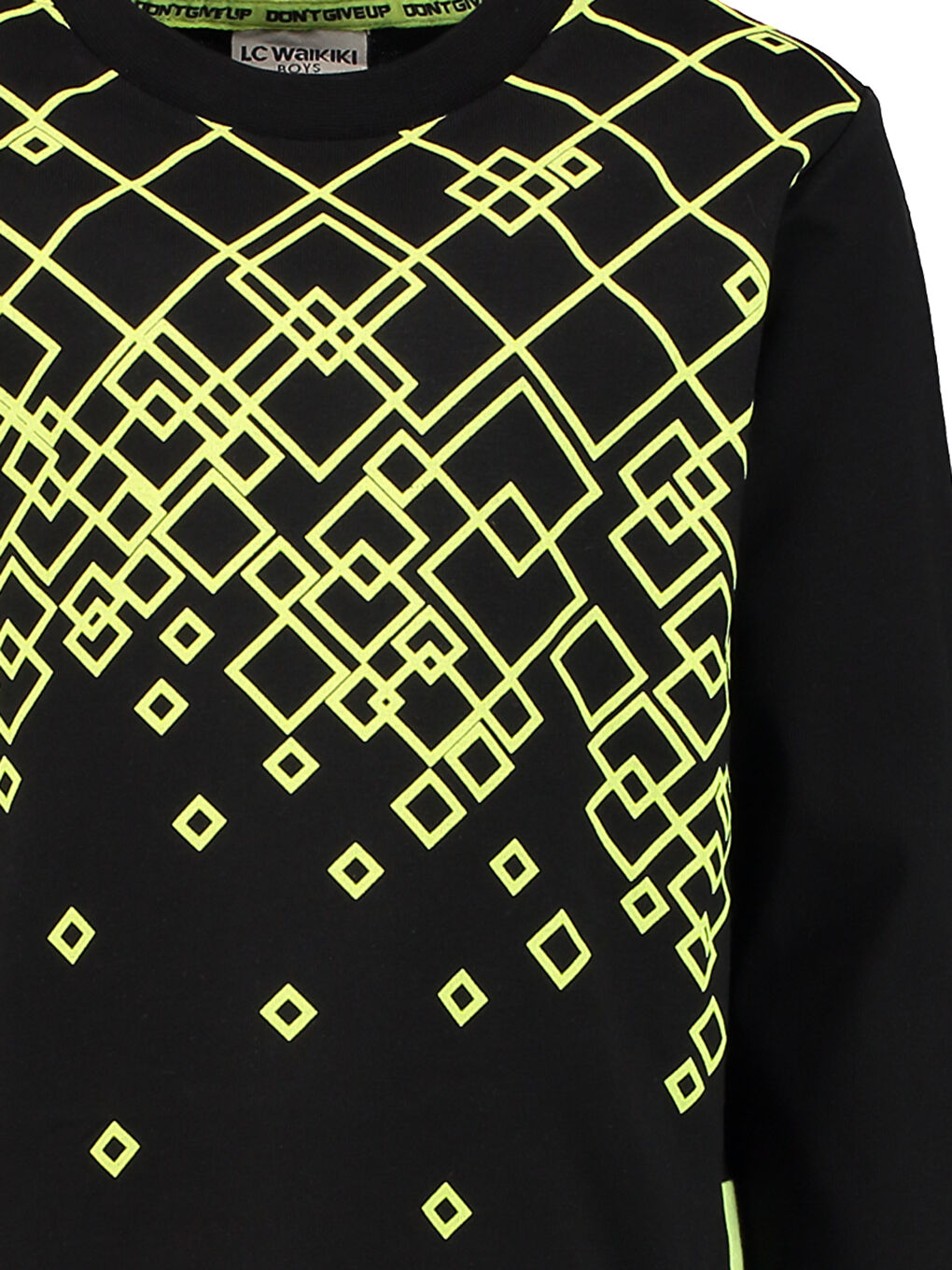 Siyah Bisiklet Yaka Erkek Çocuk Tişört-3