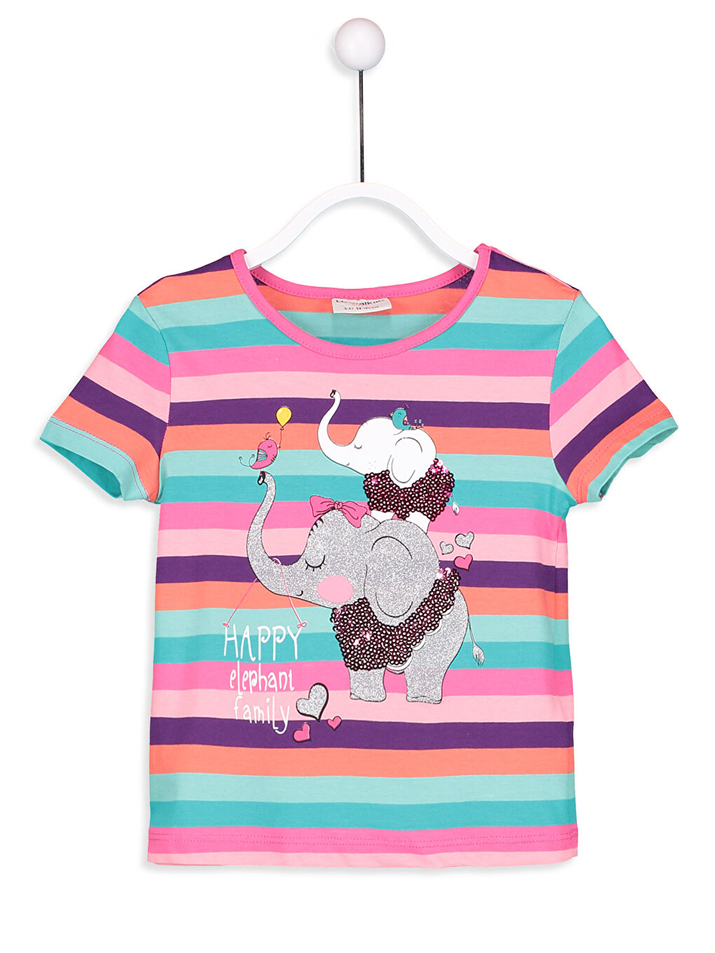 Fuşya Çizgili Tişört