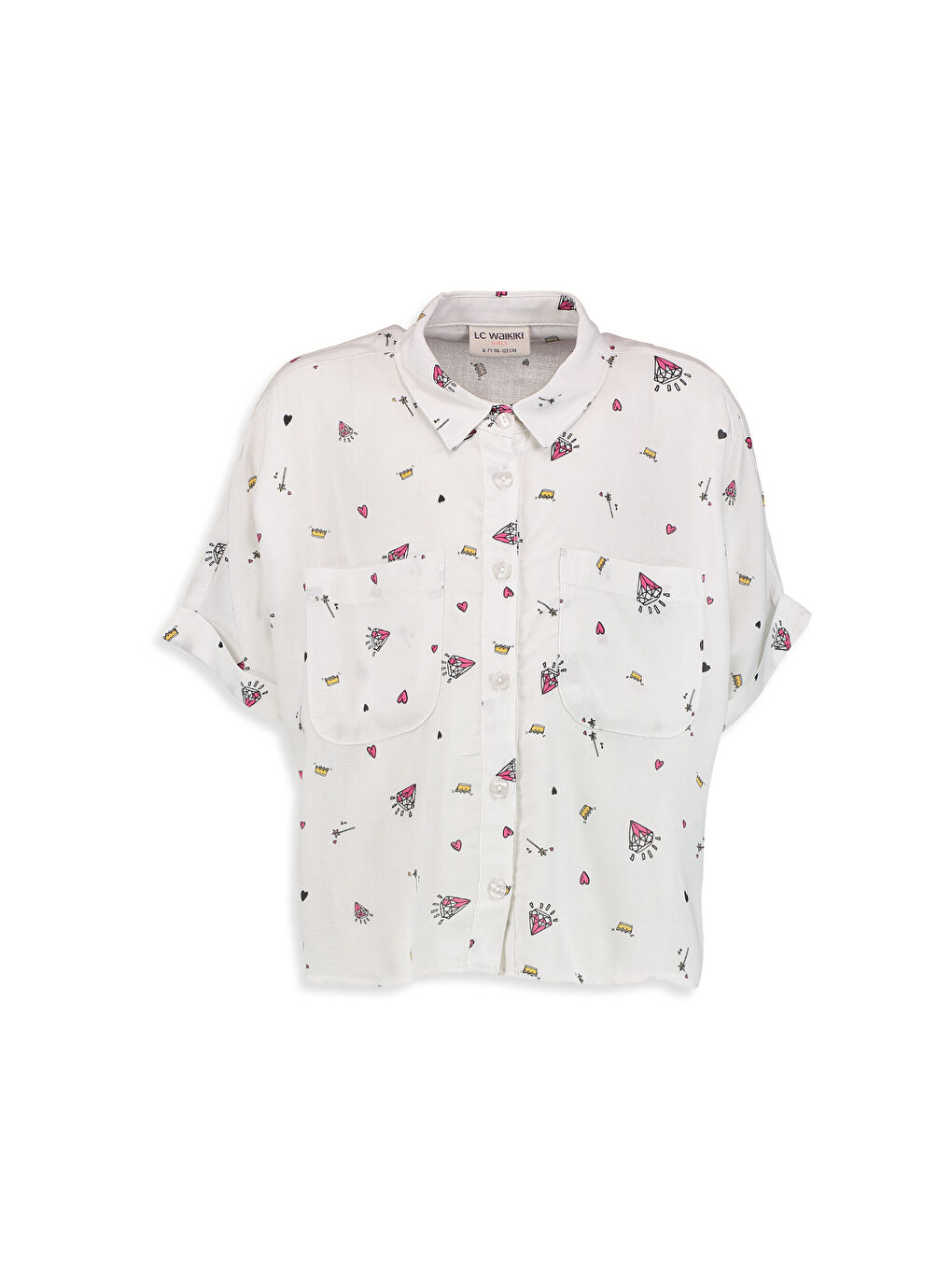 Ekru Baskılı Gömlek