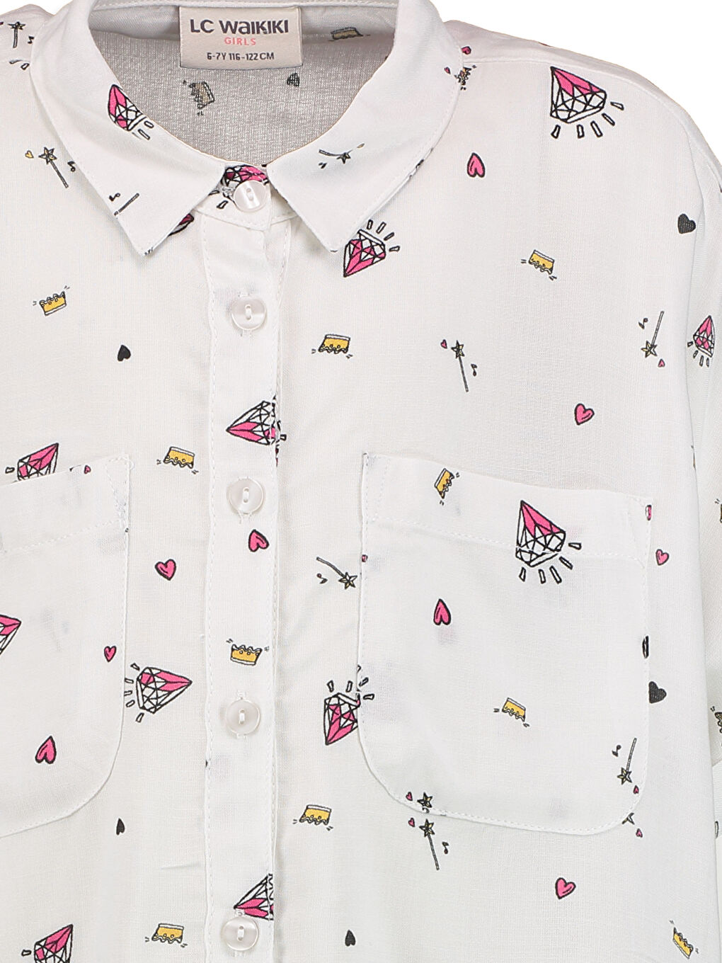 Ekru Baskılı Gömlek-2