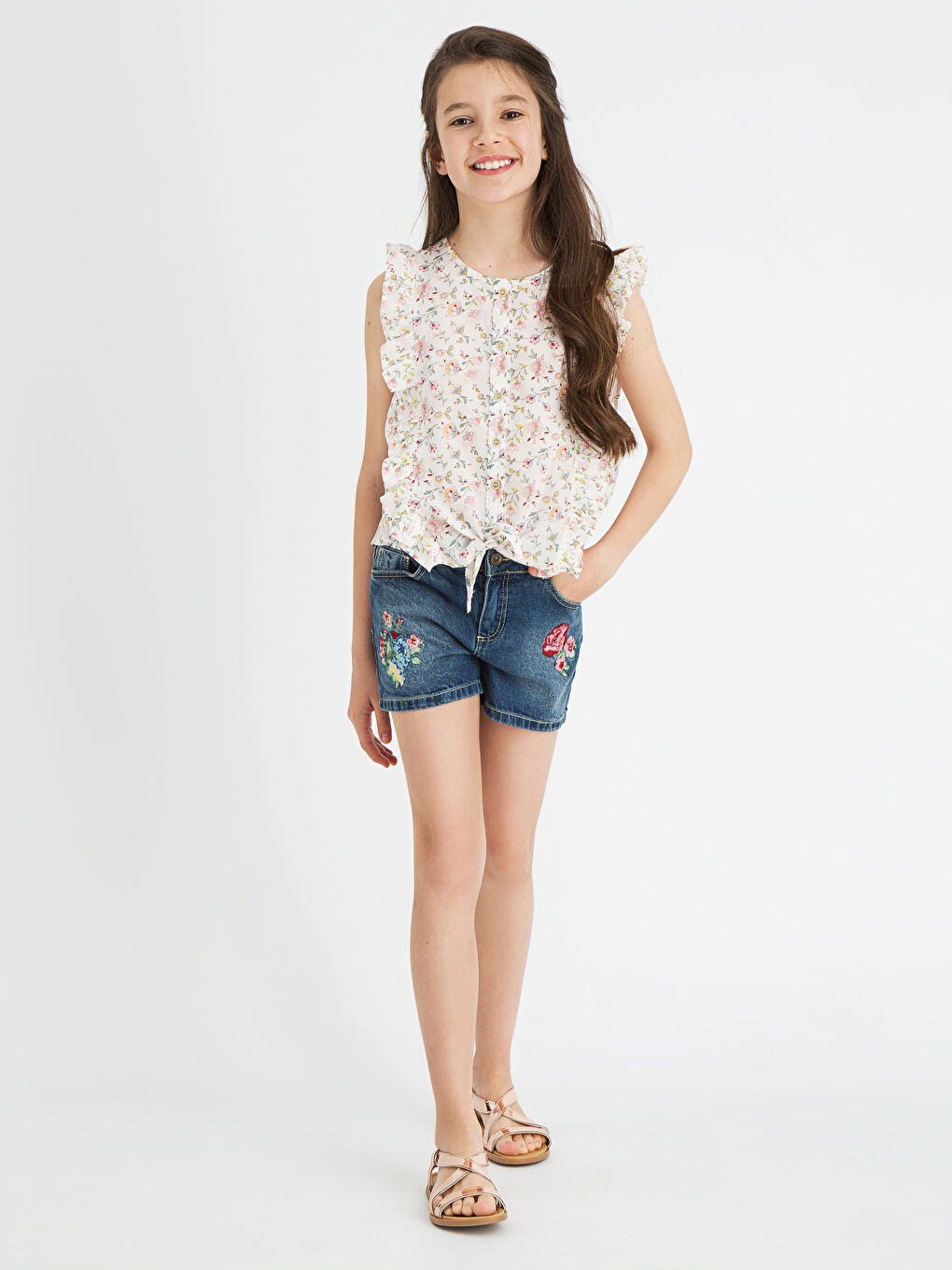 Ekru Baskılı Gömlek