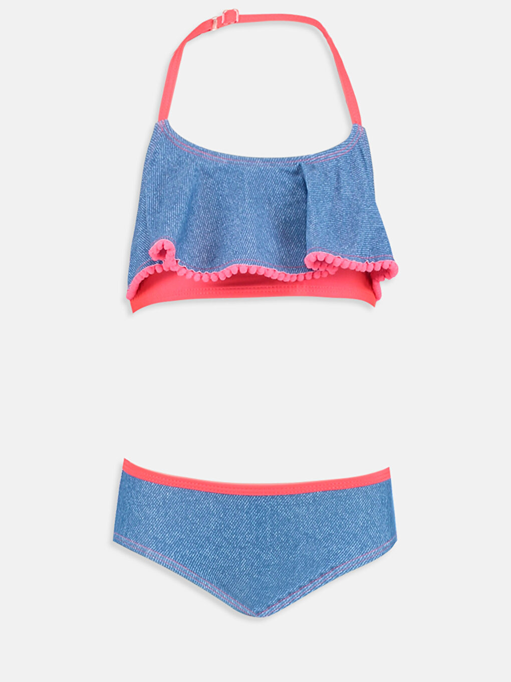 طقم بيكيني أزرق فاتح فتاة