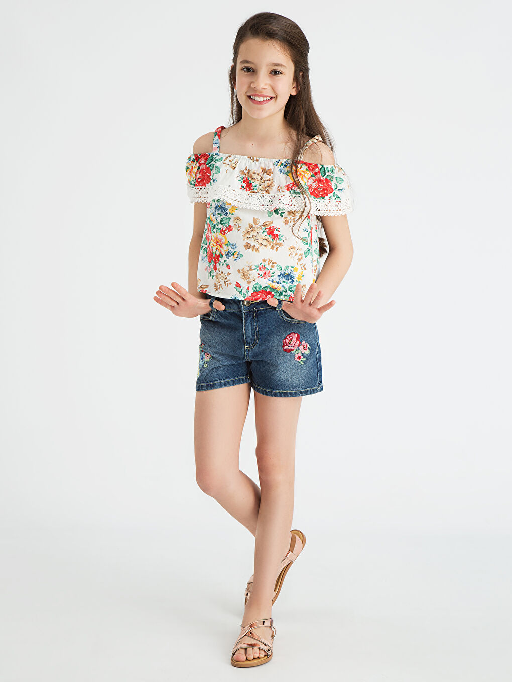 Girl INDIGO Denim Shorts